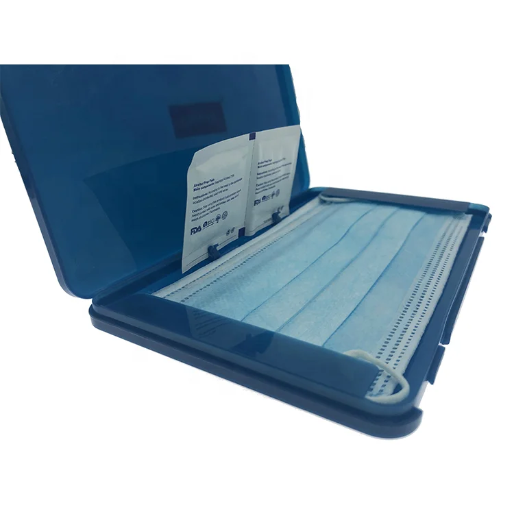 Антибактериальный портативный чехол для маски с логотипом на заказ, коробка для хранения маски с кусачками