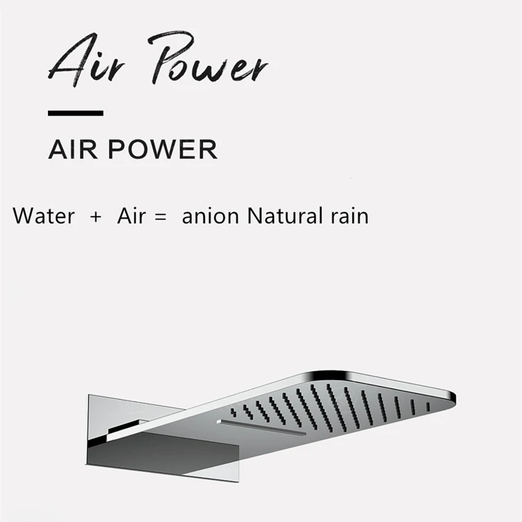 
intelligent constant temperature health shower luxury embedded natural oxygen bar rain shower head 