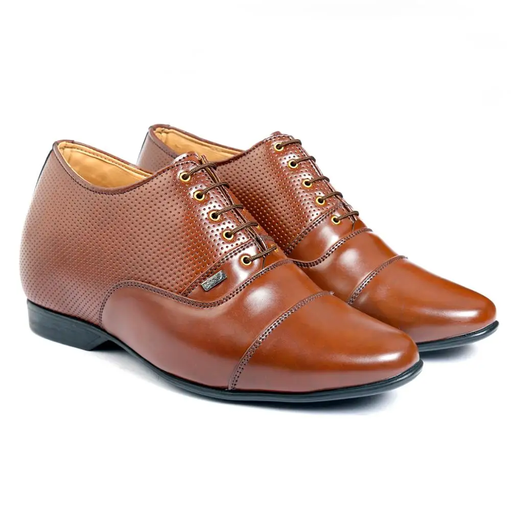 
High quality height increasing delicate hand stitches pu soles men elevator shoes 
