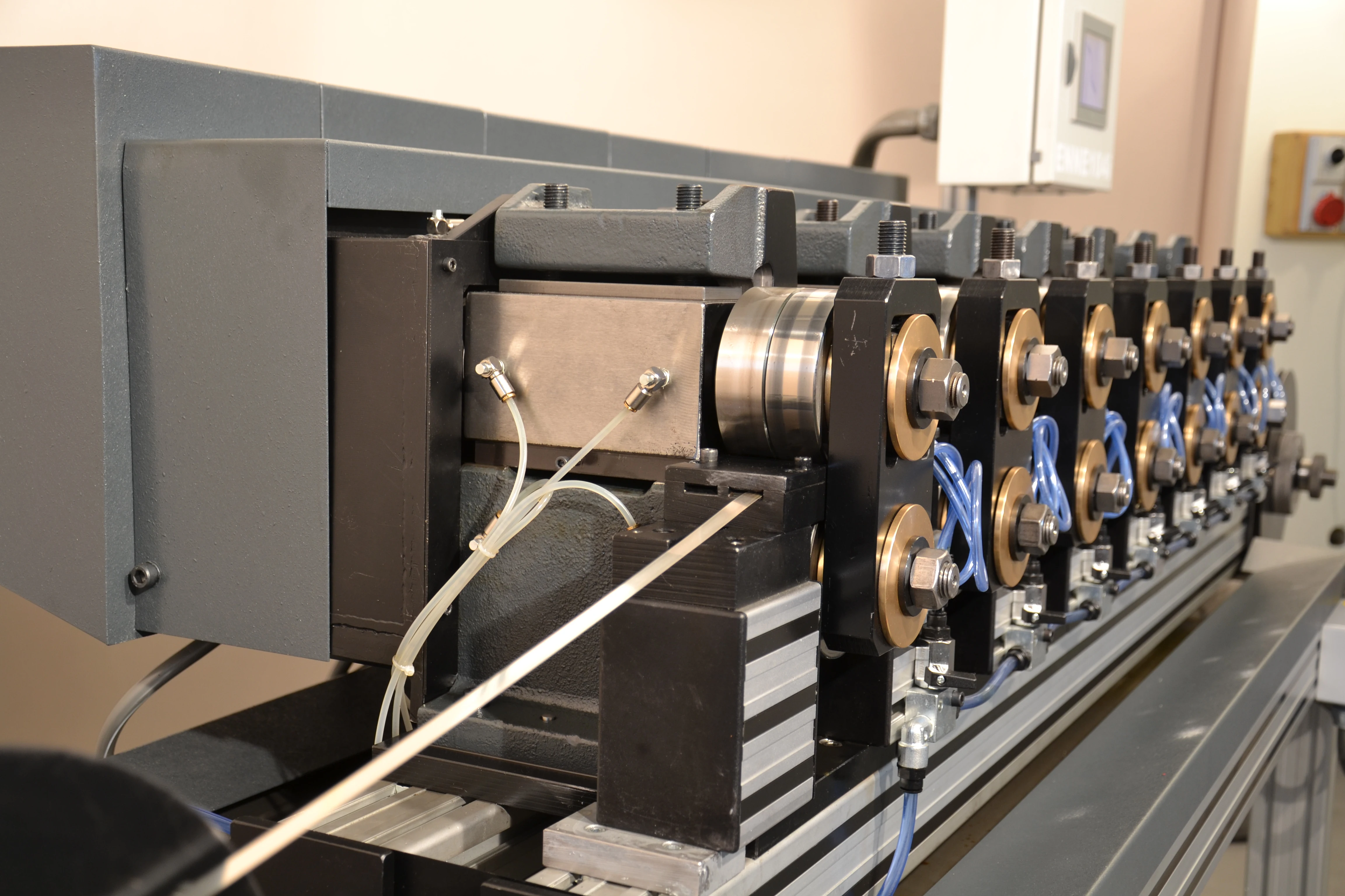 MADE IN ITALY STRIP TRAIN OF ROLLS ENNE104  WITH 7 HEADS SINGLE DRIVE  FOR JEWELLERY INDUSTRY