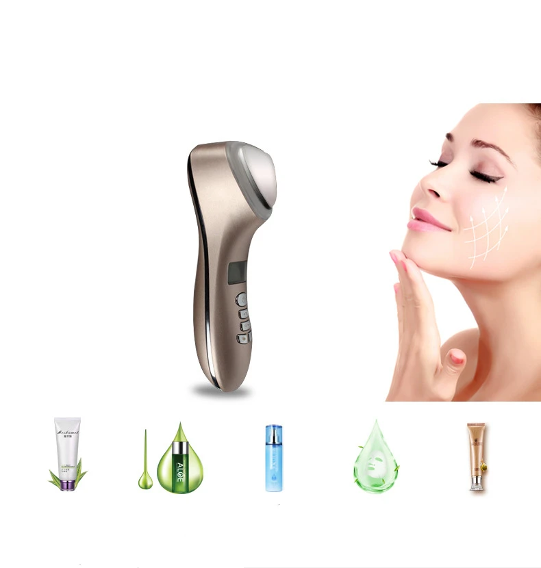 Face Target Area 1 Year Warranty ABS Material White/Gold Colors Hot And Cold Photon Beauty Instrument