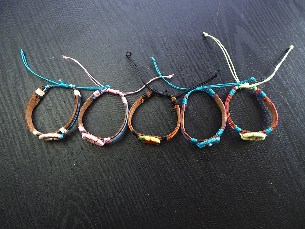 Wholesale Adjustable Genuine Leather Friendship Bracelet Vintage Style Bracelet