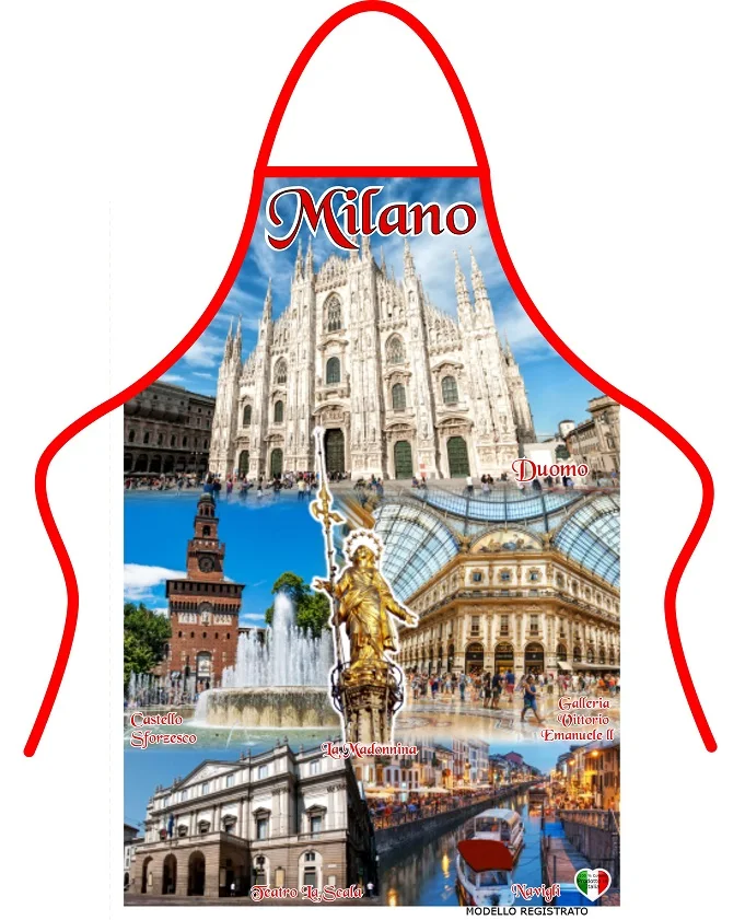 Red Regione Italian Aprons in Cotton