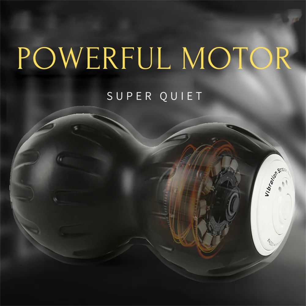 Customize Hand electric indoor vibrating silicone rubber peanut lacrosse massage roller ball set