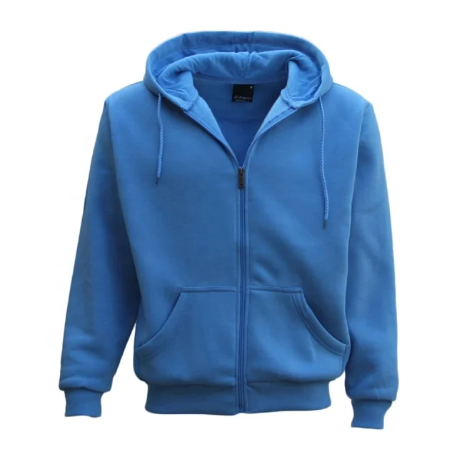 New Mens Hoodies Zip Up Hooded Fleece Zipper Top Plain Jacket Warm Coat Jumper