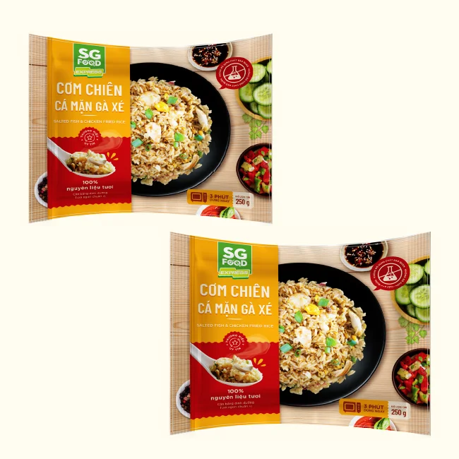 Wholesale Vietnam instant food 100% fresh ingredients Salted fish & Chicken fried rice