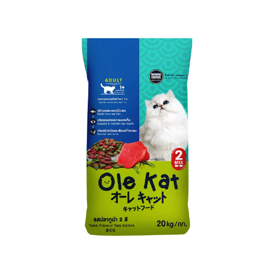 Сухой корм для кошек Ole Kat, тунец 2 цвета 20 кг