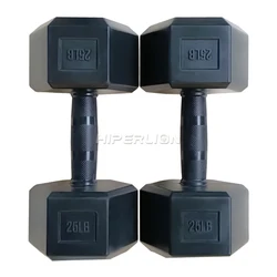 Non-slip Commercial Wholesale Gym Anti-slip Full Rubber Cover Coated Grip Hex Dumbbells for Men