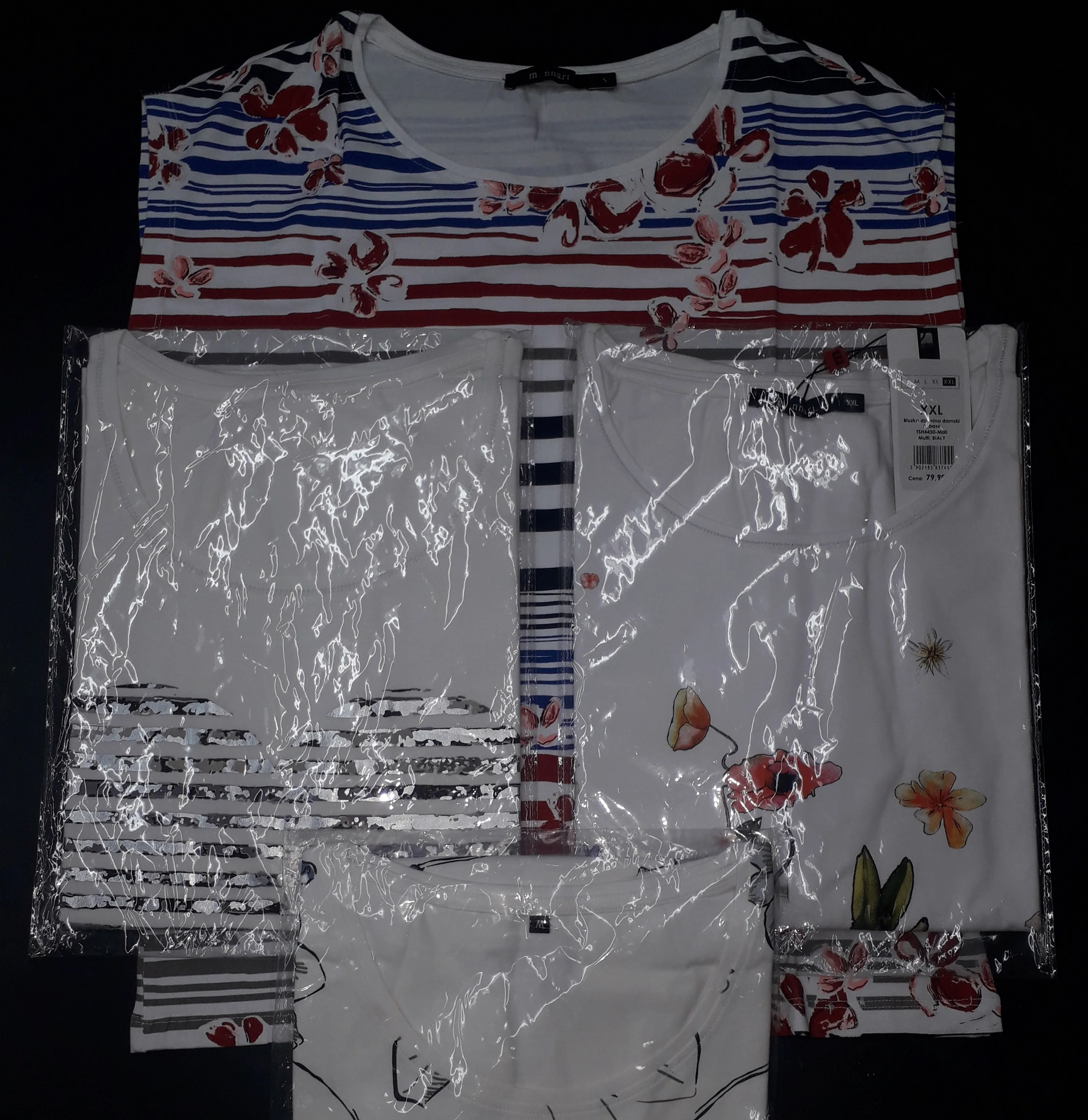 High End Branded Labels Womens Ladies Short Sleeve Crew Neck Printing Cotton T Shirts Bangladesh Factory Stock Lot Garments