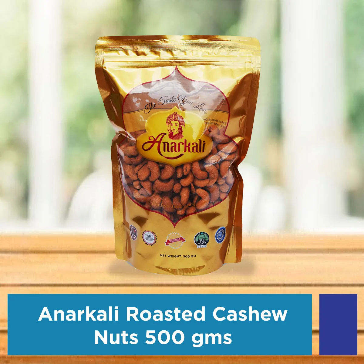 
Top Selling Anarkali Brand Salty 500g Roasted Cashew Nuts Cashew Kernel 