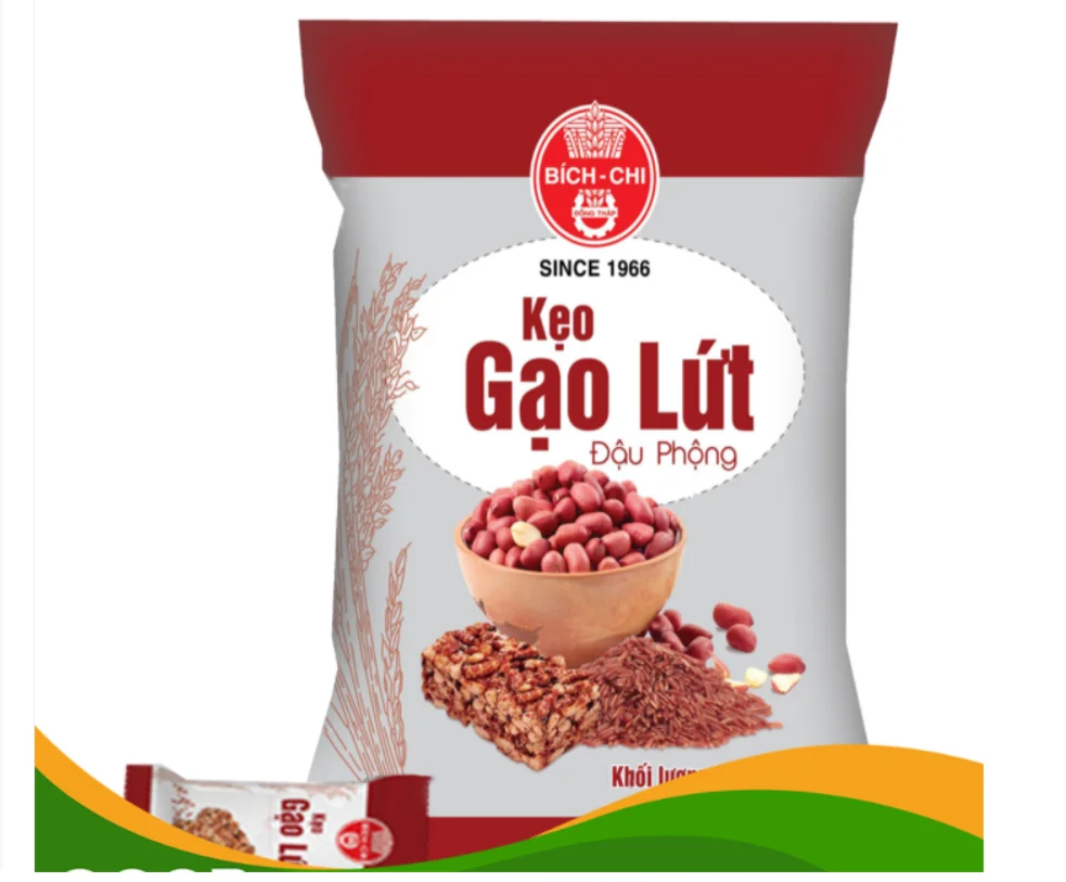  Качественный вьетнамский производитель Bich Chi коричневый рис арахисовые конфеты 200 г из Вьетнама