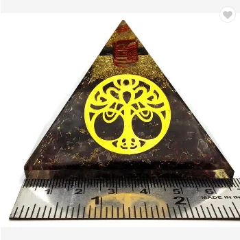 Premium Quality Best Grade Red Garnet Stone Orgone Pyramid Tree of Life Orgonite Pyramid at Wholesale Price