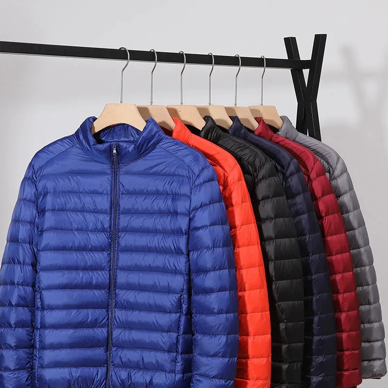 Packable Down Jacket Breathable Puffy Coat Top Quality Male Puffer Jacket Water-resistant