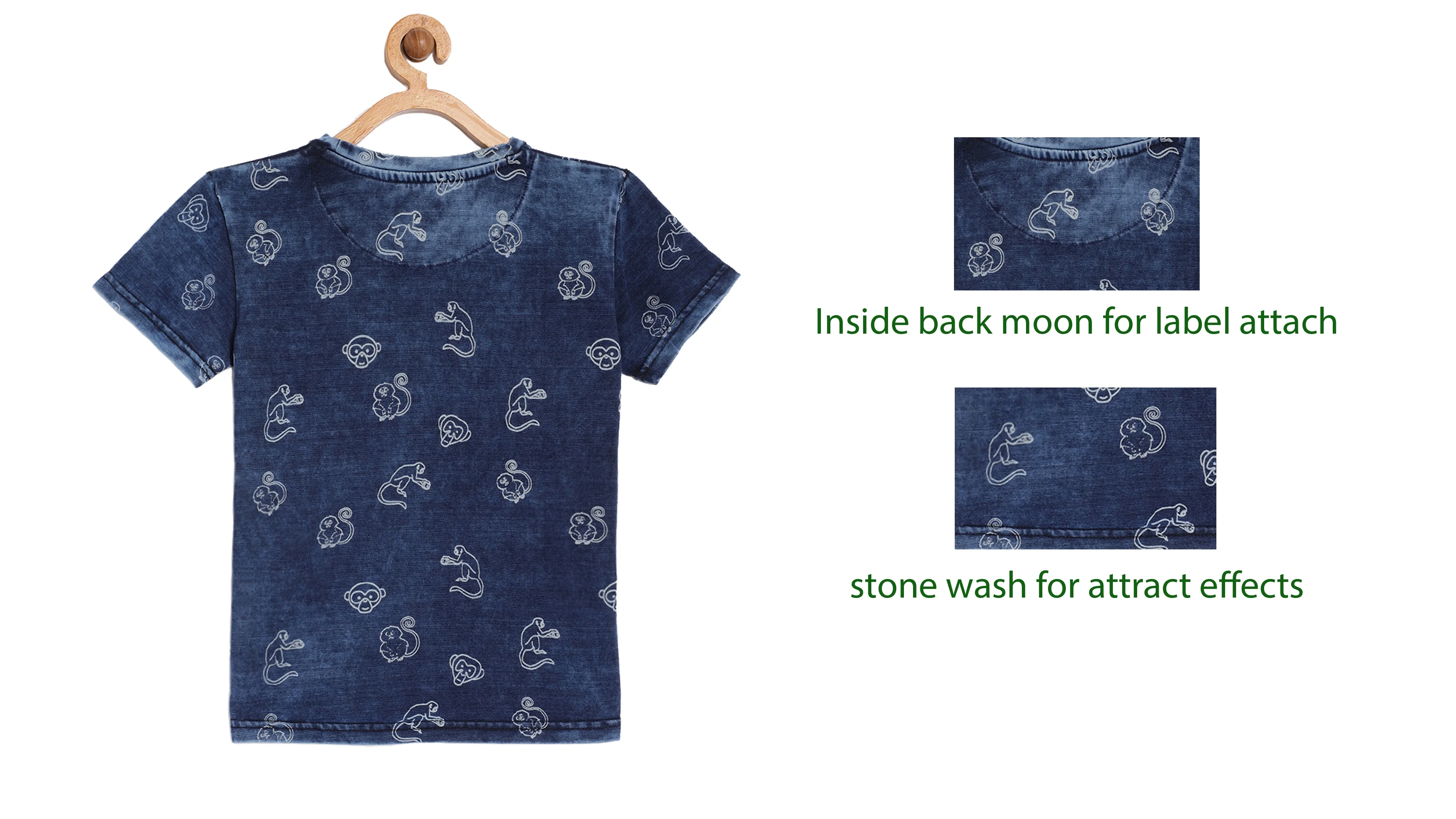 Высококачественная Новая Модная вязаная джинсовая футболка для мальчиков с камнями повседневный летний топ Бангладеш