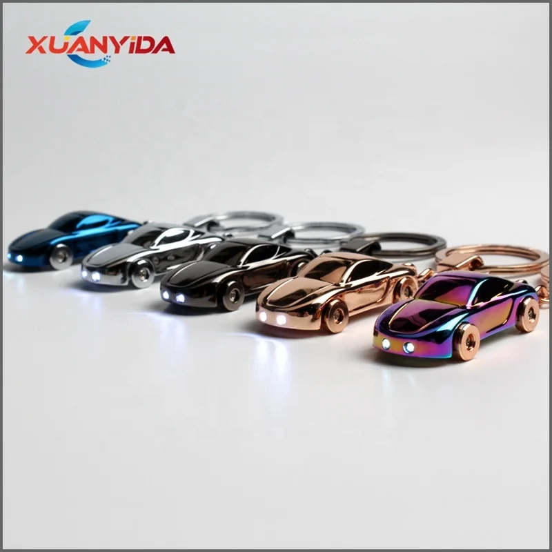 Hot sale zinc alloy LED light car key rings for Toyota