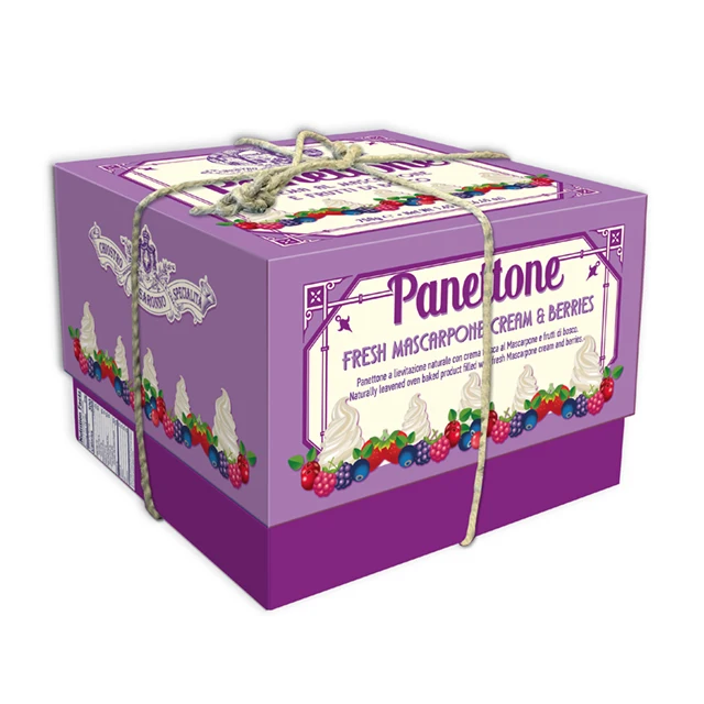 Свежий крем и ягоды Panettone hatbox 750
