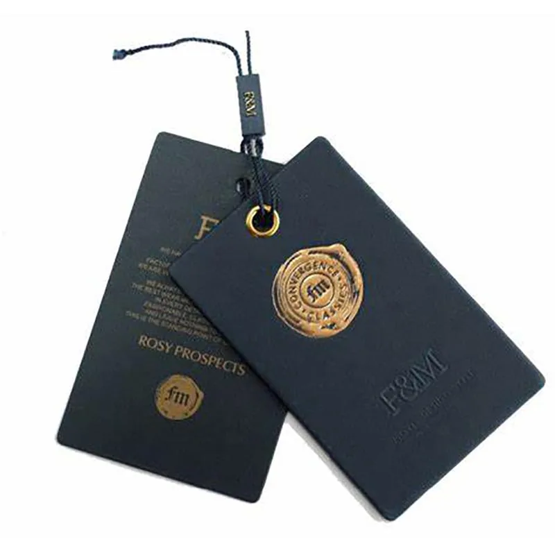 Подвесная бирка из ткани и бумаги с индивидуальным