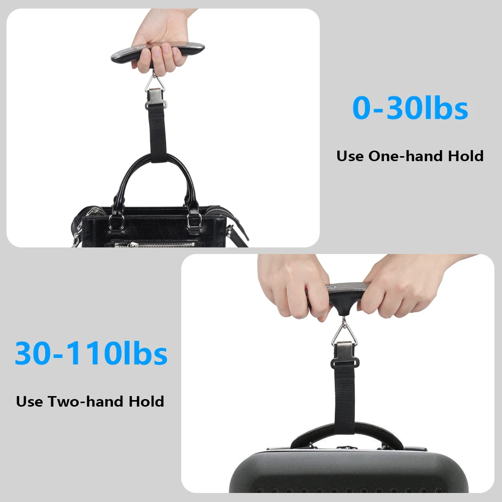 A12-0031 Amazon Best Seller Portable 50kg/110lb Capacity Weight Scale Lcd Display Digital Luggage Scale