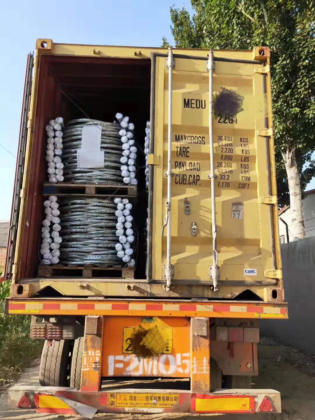 3mm galvanised, looped quick link double loop baling wire