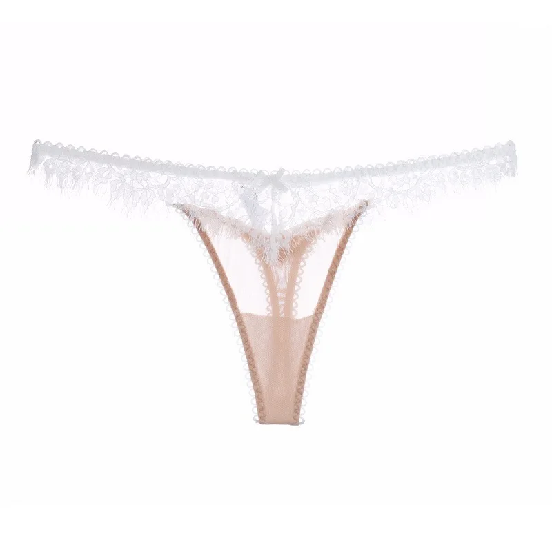 Dropshipping Love T back New Lace Sexy Panties Women Tulle Cotton Crotch T Pants Comfortable Low Waist Thongs