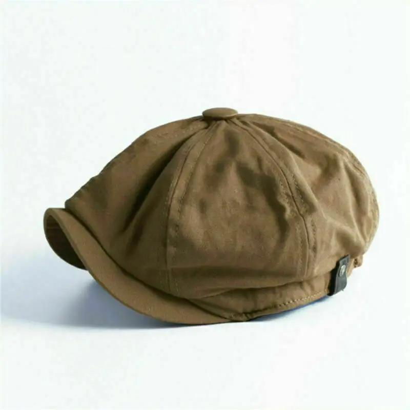 Mens Peaky Blinders Beret Hats Octagonal Herringbone Baker Boy Newsboy Flat Cap