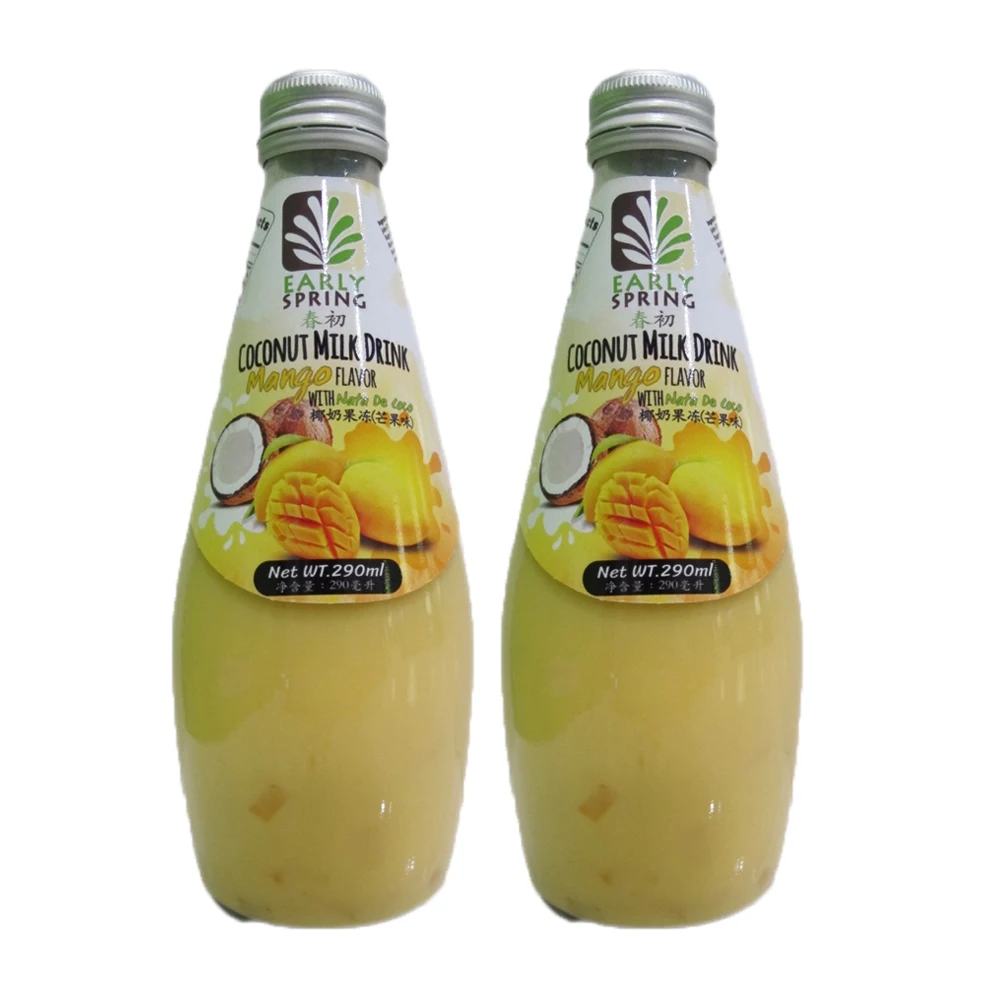 Good Quality Coconut Milk Drink Mango Flavor with Nata De Coco Healthy and  Delicious Coconut drink 290ml
