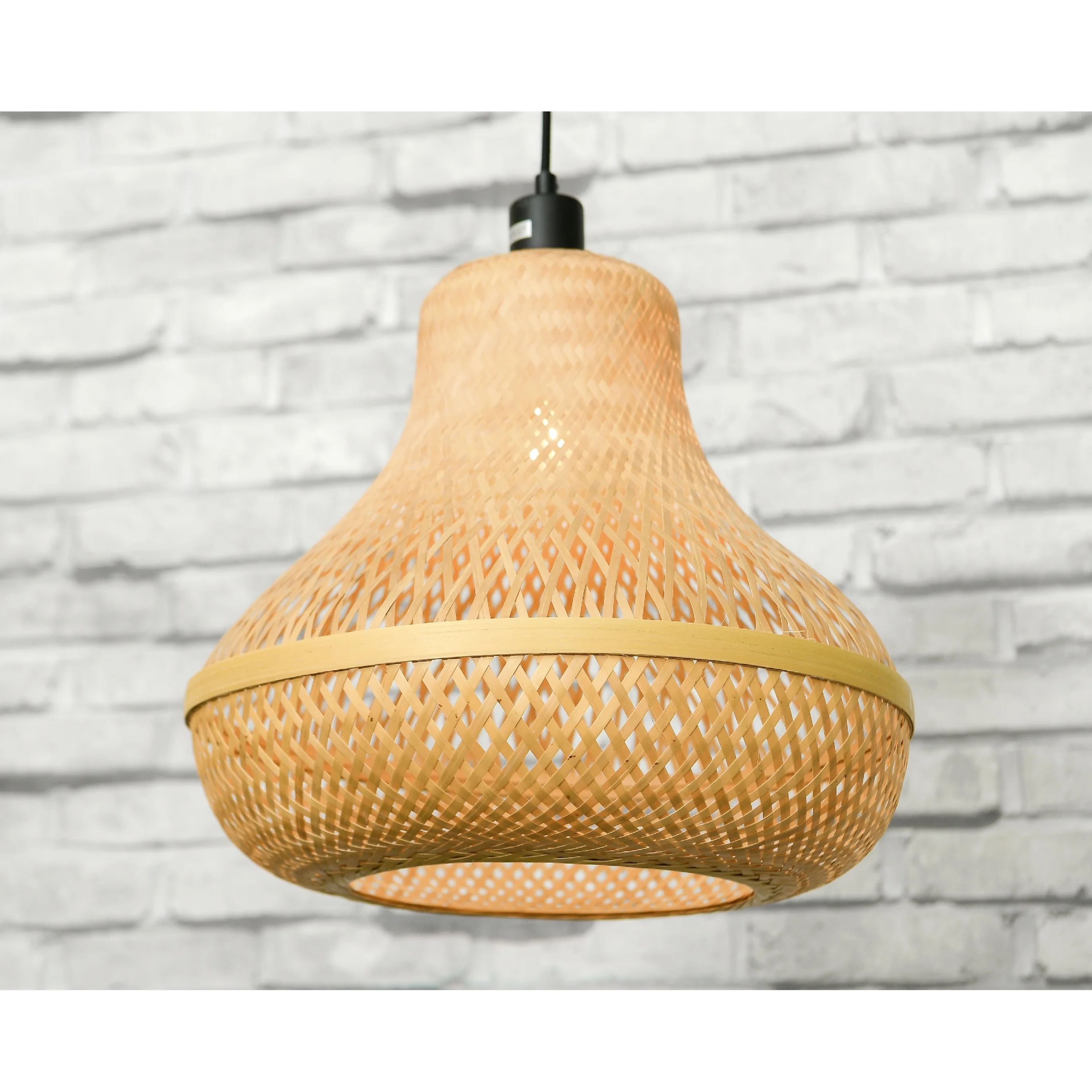 Vietnam Wooden Ceiling Hanging Pendant Light Double Layer Furniture Bamboo Handicraft Lamp For Home Decoration, Gift, Business