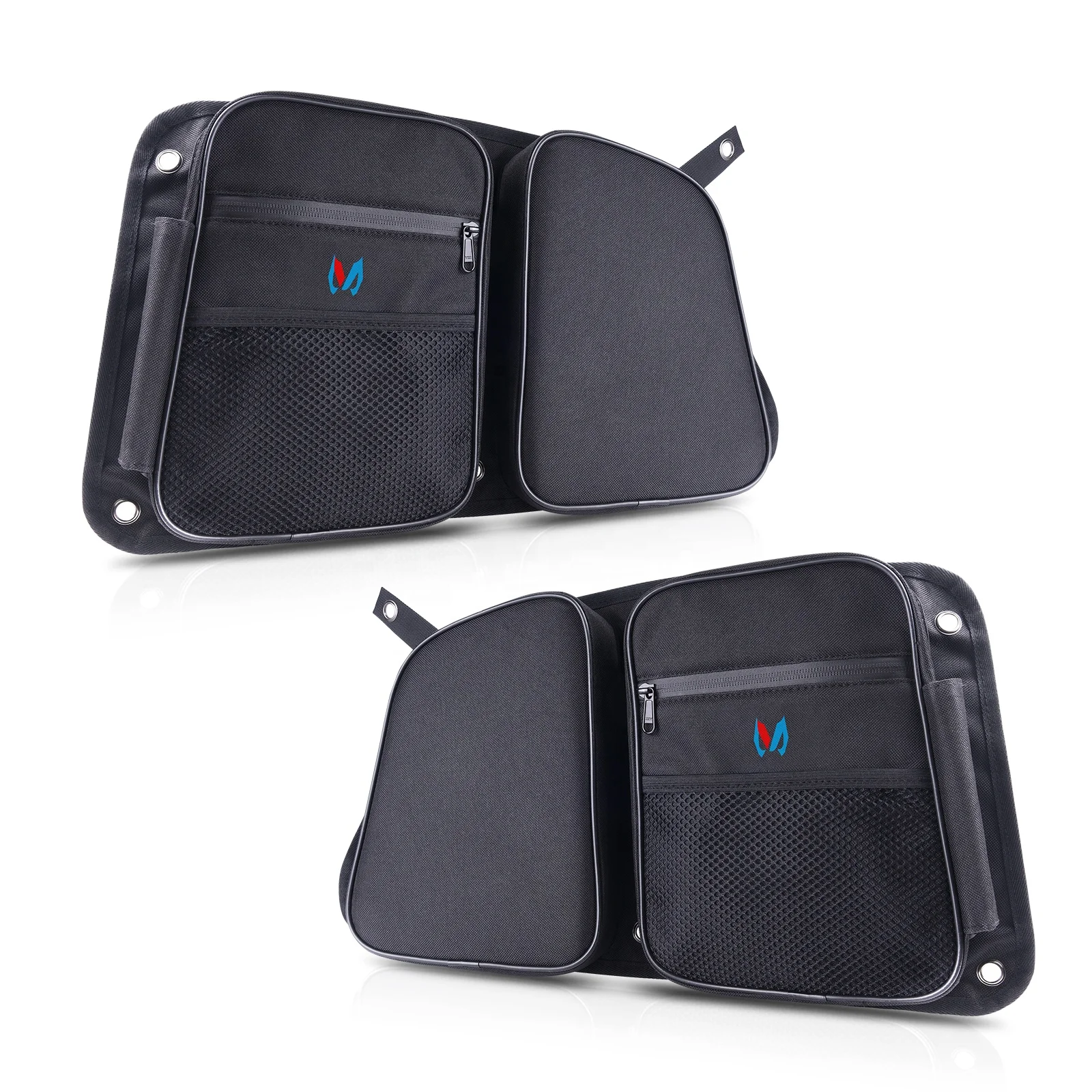 MICTUNING Motor UTV RZR Car Soft Storage Box Trunk Bag Travel Storage Rear Door Bags Passenger Side Storage Bag  Set