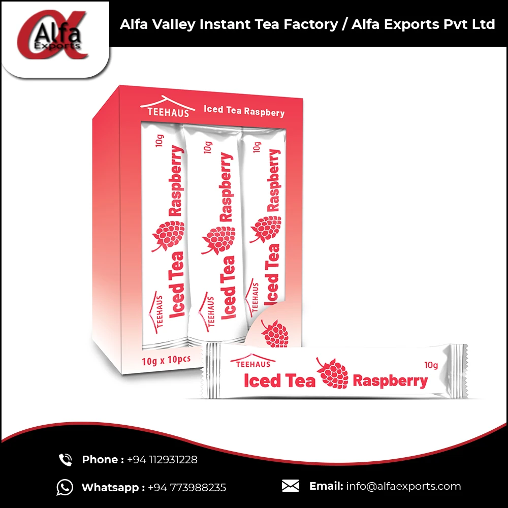 Luxury Ceylon Desert Of Raspberry Flavored New Collection 2in1 Instant Premix Raspberry Iced Tea Powder For Sweet Dish