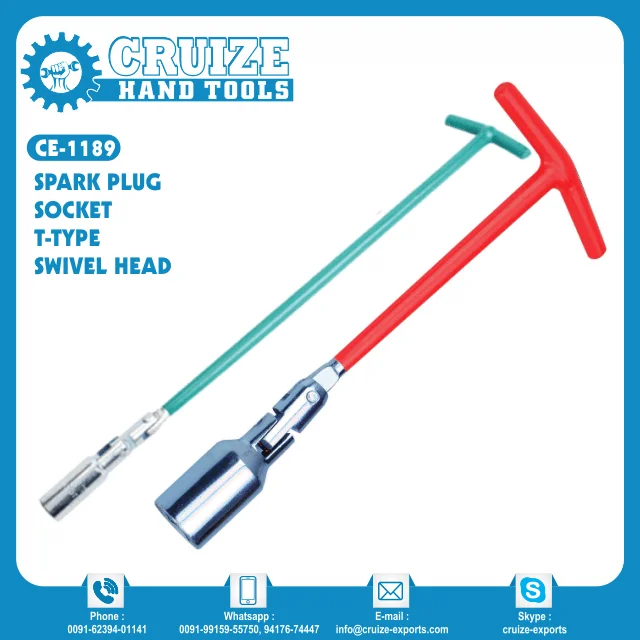 T-Type Swivel Head Spark Plug Socket for Tool and Machine Use