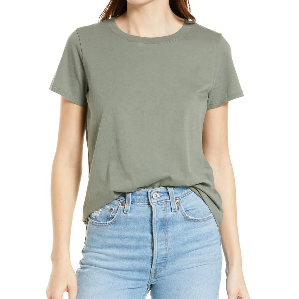 Bella+Canvas Wholesale price Custom women Crew neck t Shirt Vintage Tee Custom Logo Print Breathable T-Shirt