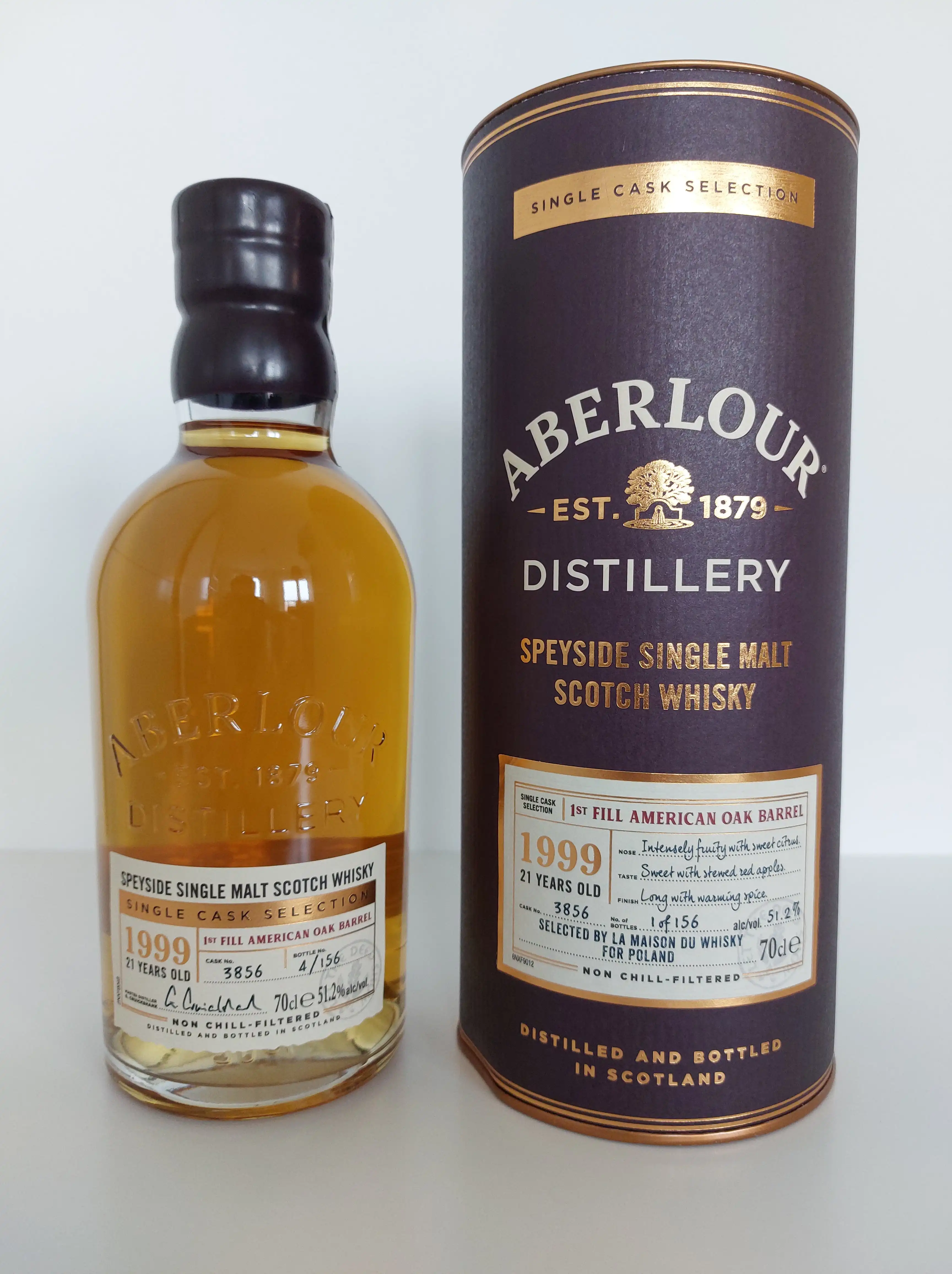 Whisky Aberlour 1999 Single Cask Selection 21 years - 1st Fill American Oak Barrel - 51.2 % Vol. - 700ml