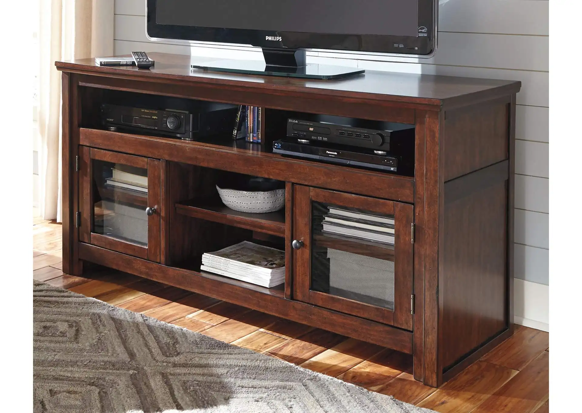 Modern TV Stand for Living Room TV Console Storage Cabinet SOLID WOOD
