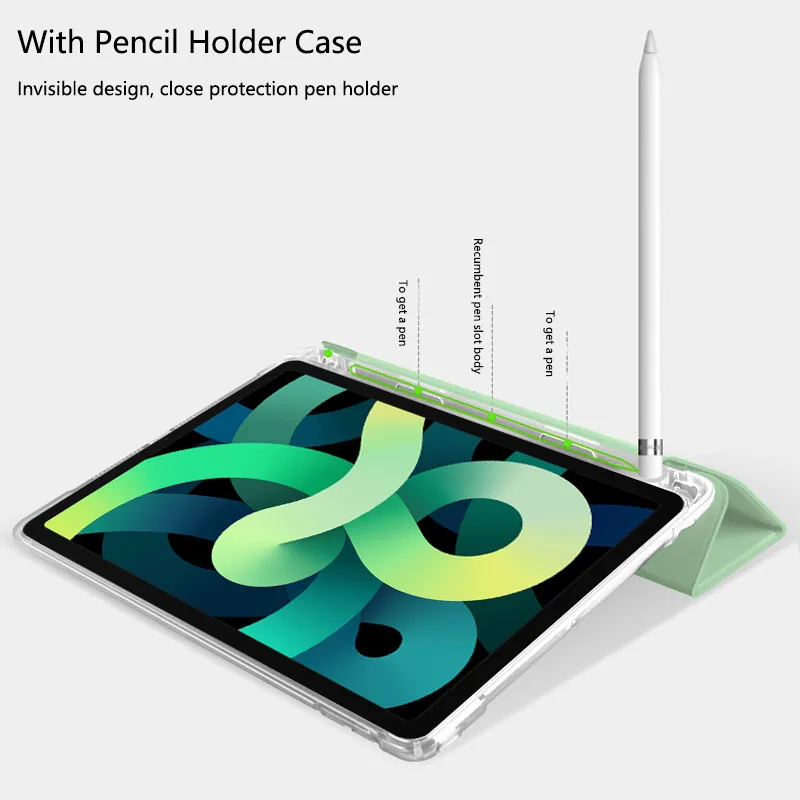 For iPad Mini 6 2021 Case 8.3 inch Trifold PU Leather PC+TPU Stand Protective Tablet Cover For iPad mini6 case 2021