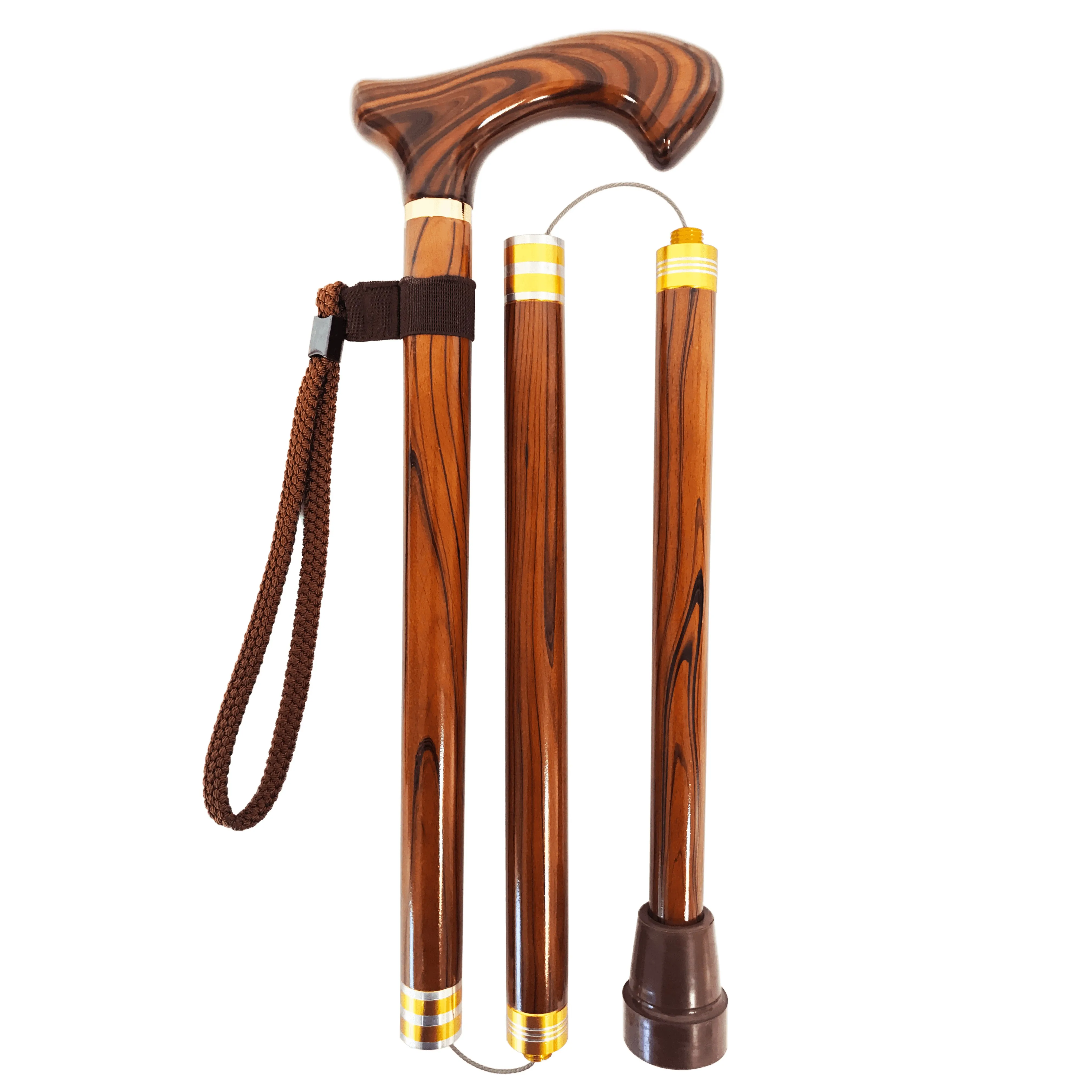 Wholesale Customizable Beech Wood Folding Cane