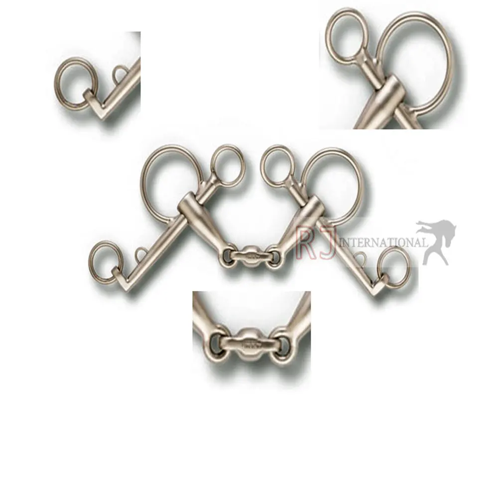NEW HORSE  LIGHT WEIGHT  TITANIUM   O RING BITS  IN VERY GOOD QUALITY BROKEN MOUTH FRENCH LINK