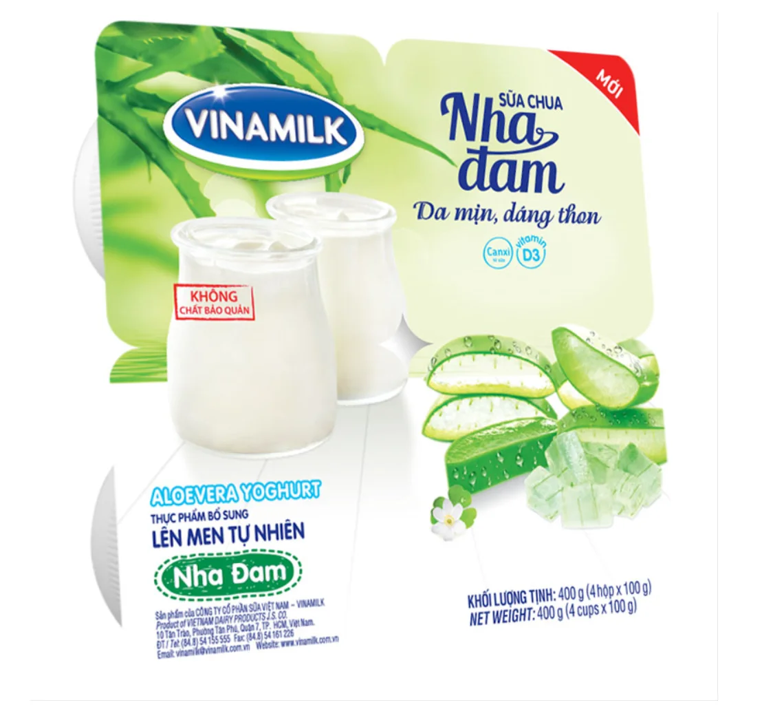 
Eating Yogurt - Vianmilk - High Quality - Pineapple Yogurt - Packing 100g per box x 48 boxes per Carton 