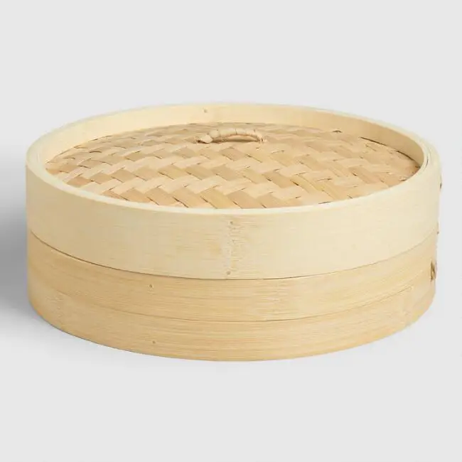 Eco Friendly Wholesale High Quality Dimsum Use Custom OEM Round Vietnam Dia 10 cm 4 inch Best 1 2 Tier Bamboo Steamer Basket