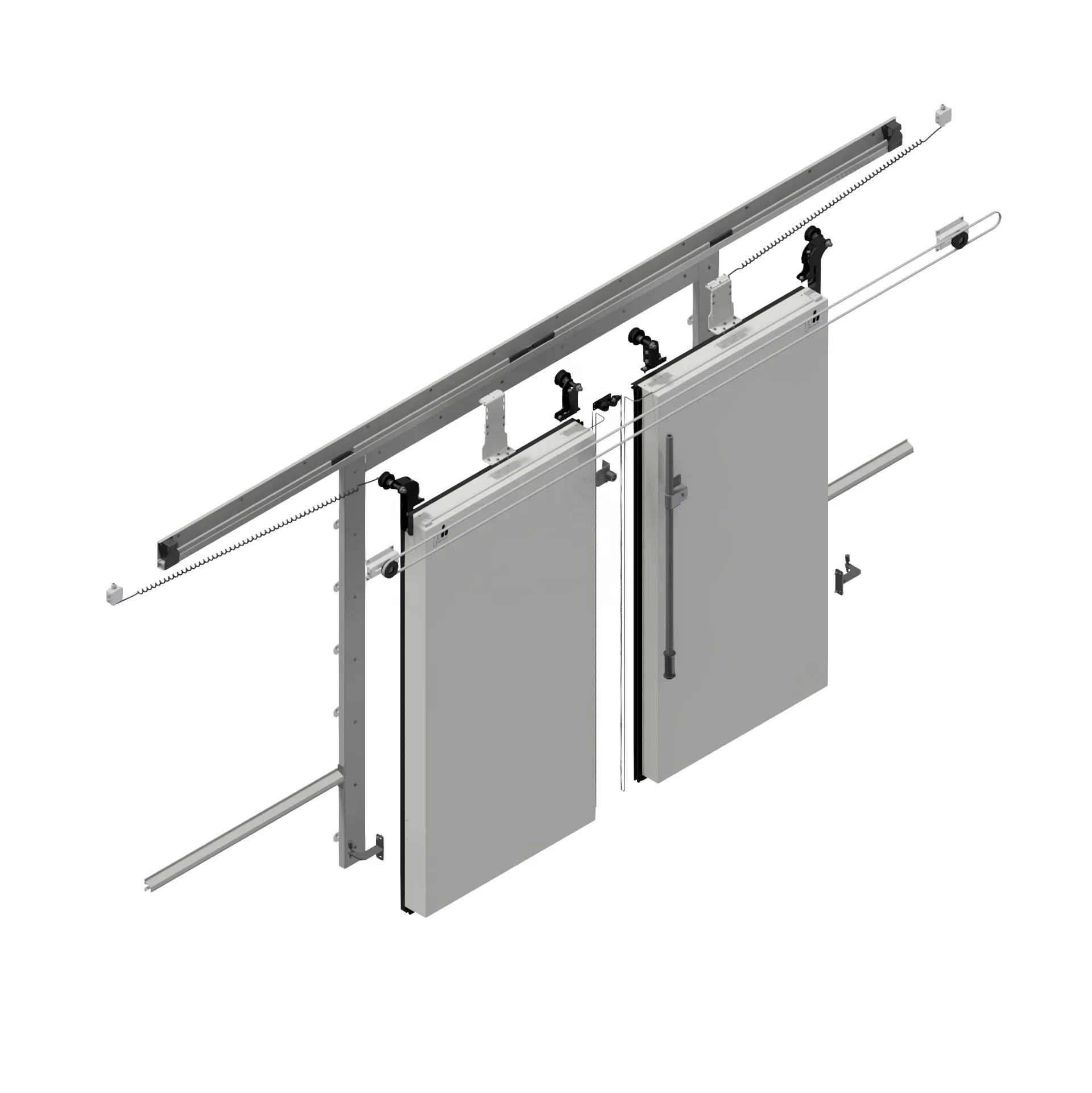 
Sliding double leaf door 