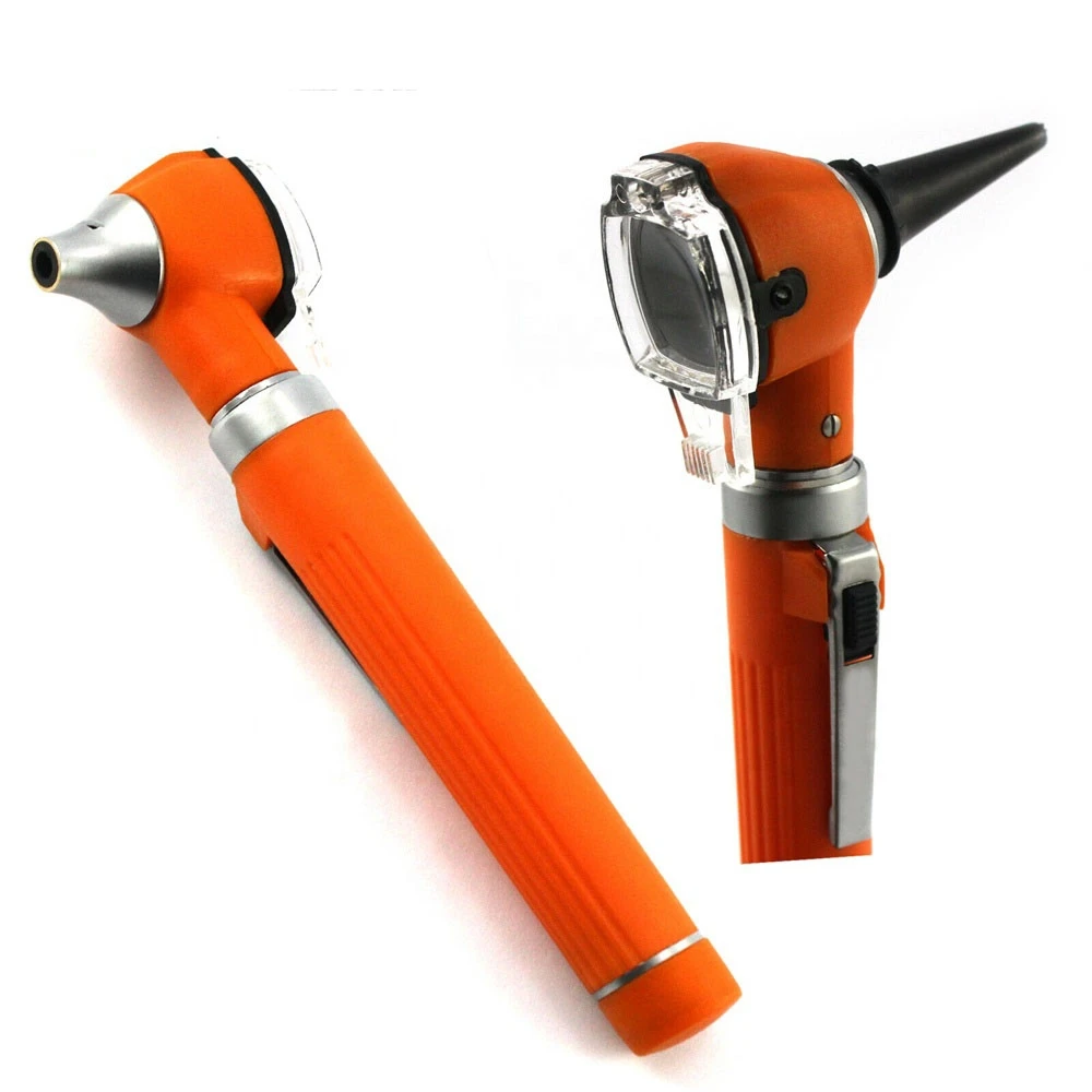 OTOSCOPE MINI FIBER OPTIC ORANGE COLOR POCKET MEDICAL ENT DIAGNOSTIC OTOLOGIST SURGICAL MEDICAL DIAGNOSTIC INSTRUMENT    MGI-20