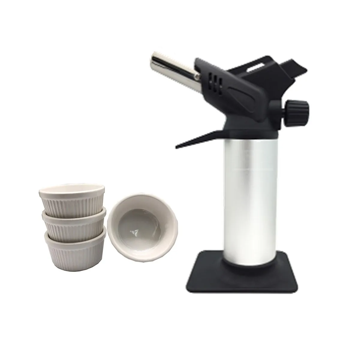 
House Use Blow Burner Torch With Porcelain Ramekin 