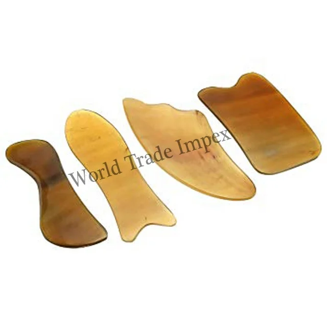 Natural ox horn massage tool handmade gua sha for facial body massage