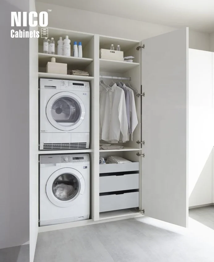 NICOCABINET Custom Smart European High Standard Modern Wooden Laundry Cabinets