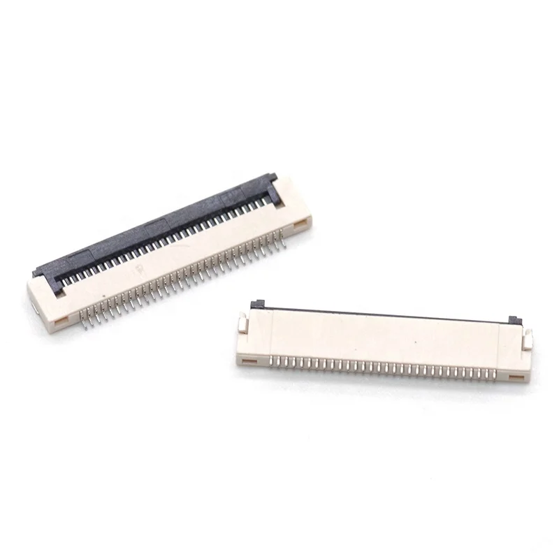 TC-004 High Quality 1.5mm High Pitch Ffc Fpc Connector 6 12 15 20 24 Pin Zif Smt Flip Fpc Connector Black White BZCN,BZCN CN;ZHE