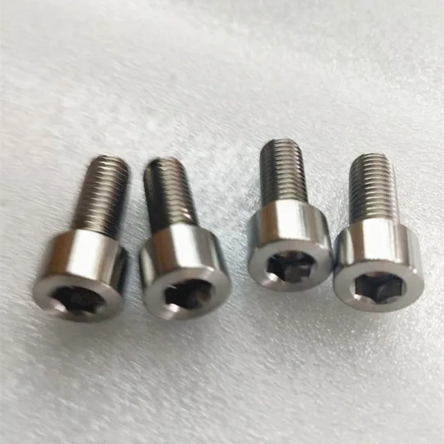 Hex head titanium bolts and nuts M14 DIN912 Grade2 titanium screws best price