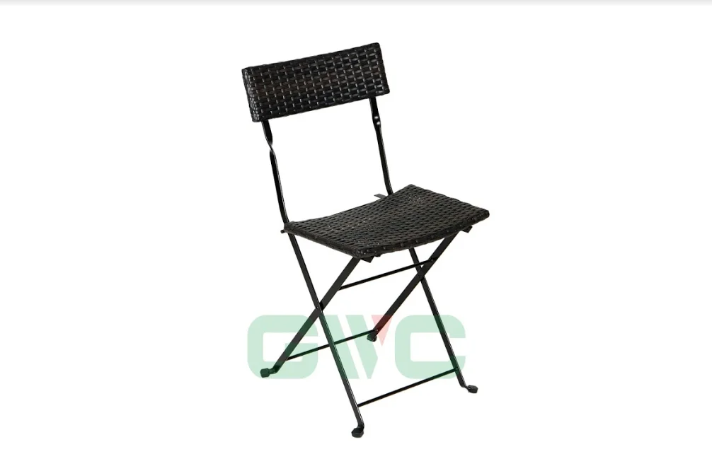 BeNK Small 3 Pieces Wicker Table and Chair Set for Outdoor Bacolny/ Wicker Rattan Coffee Table and Chair Bistro Set