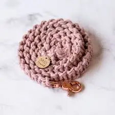 Macrame Dog Collar Leash Soft Cotton with Snap Hook Accessory Small XL Nylon Animal Pattern Colorful Decoration Training Running