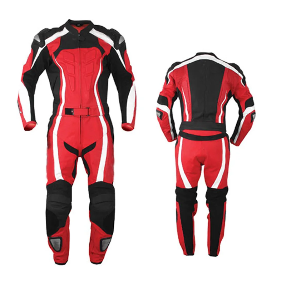 Quality Motorbike Racing Full Body Suit in Leather Breathable Water Resistance Protective Gear Male Female Adults