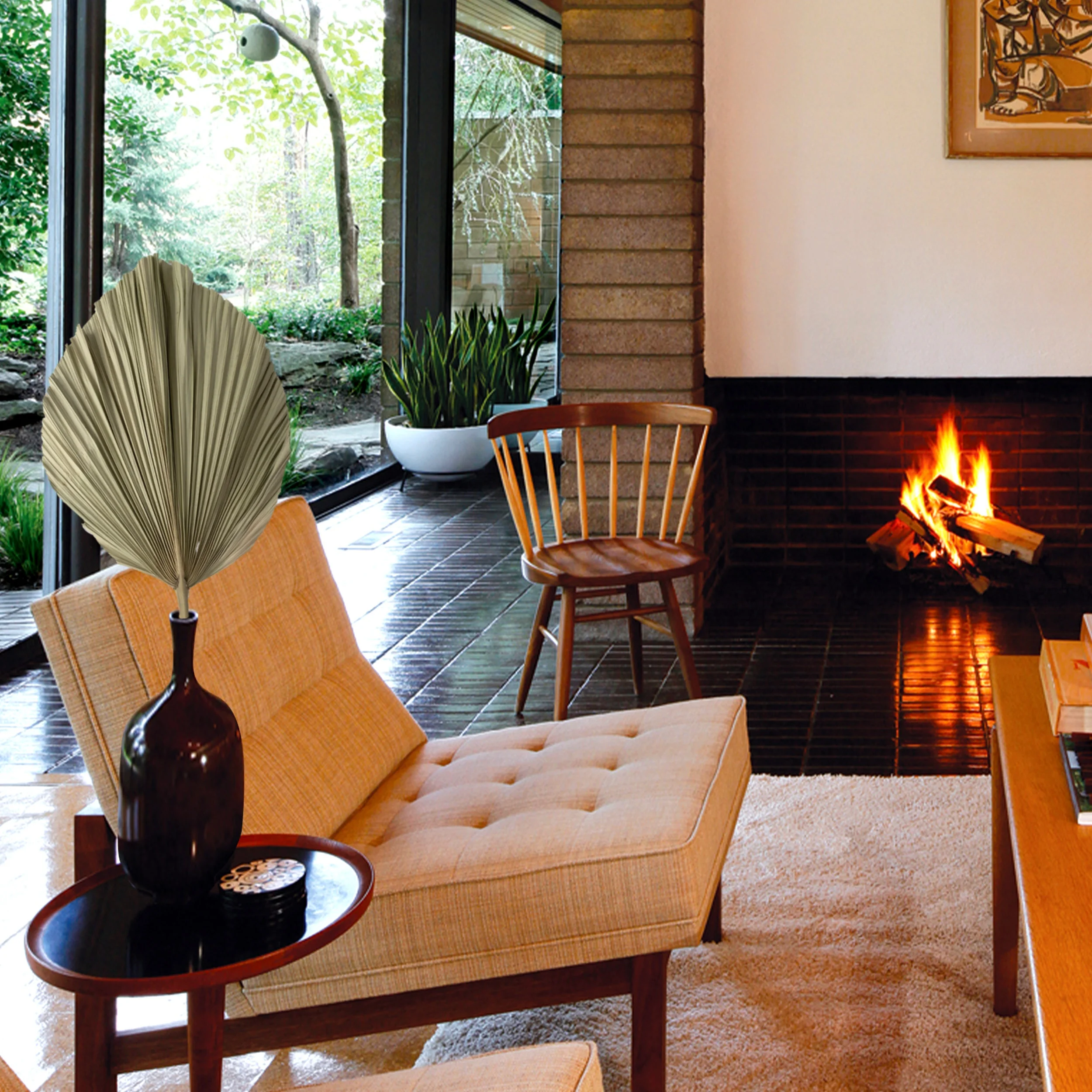 Air Dried Flower Trimmed Fan Palm Leaf For Home Decoration Artificial Flowers Decoration Dried Organic Palm Leaves from Vietnam