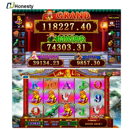 Lucky Lion Dual Screen Link slot game Casino slot machine Video slot game board JQK version